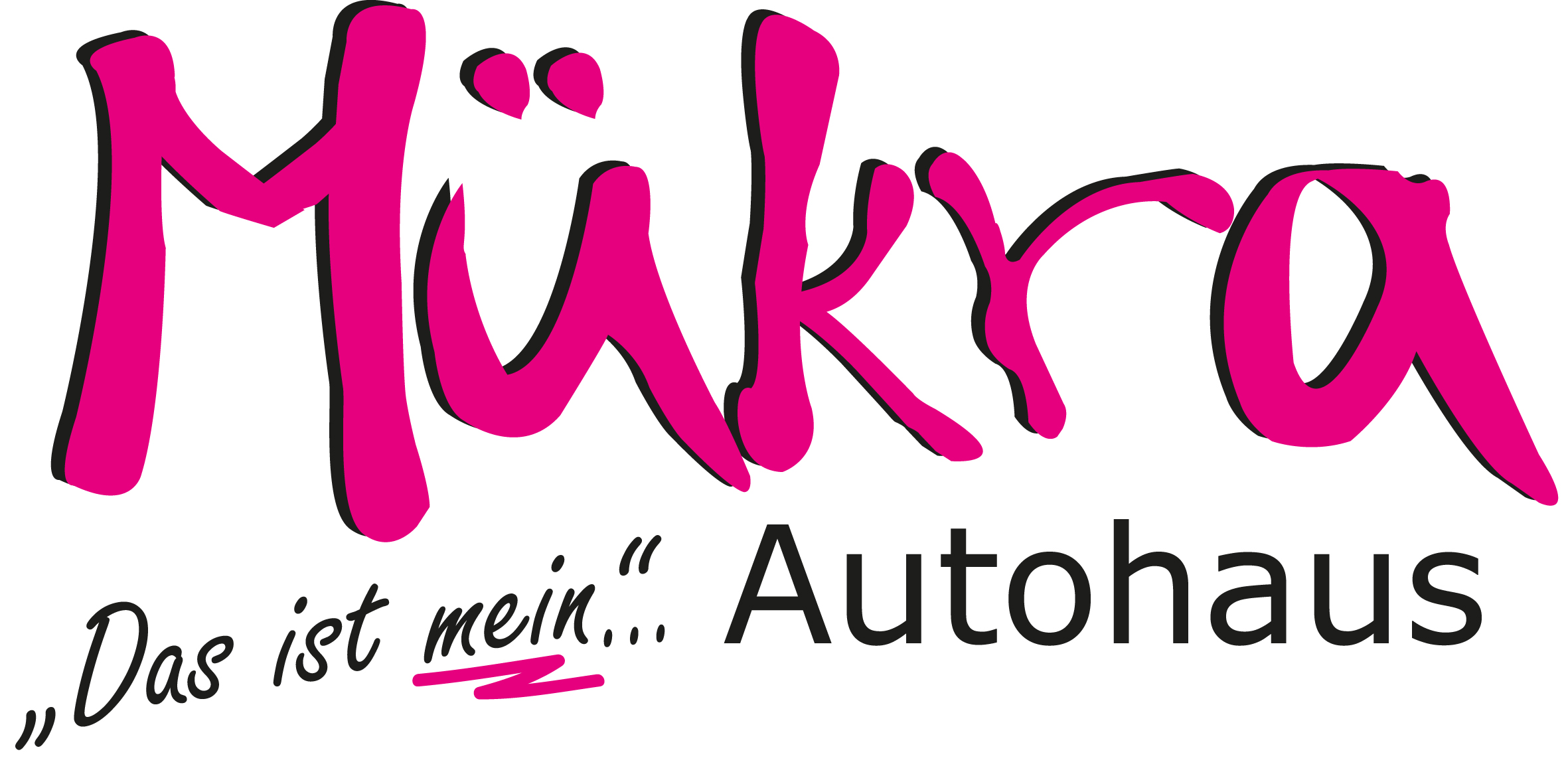 Muekra Logo Magenta Schwarz